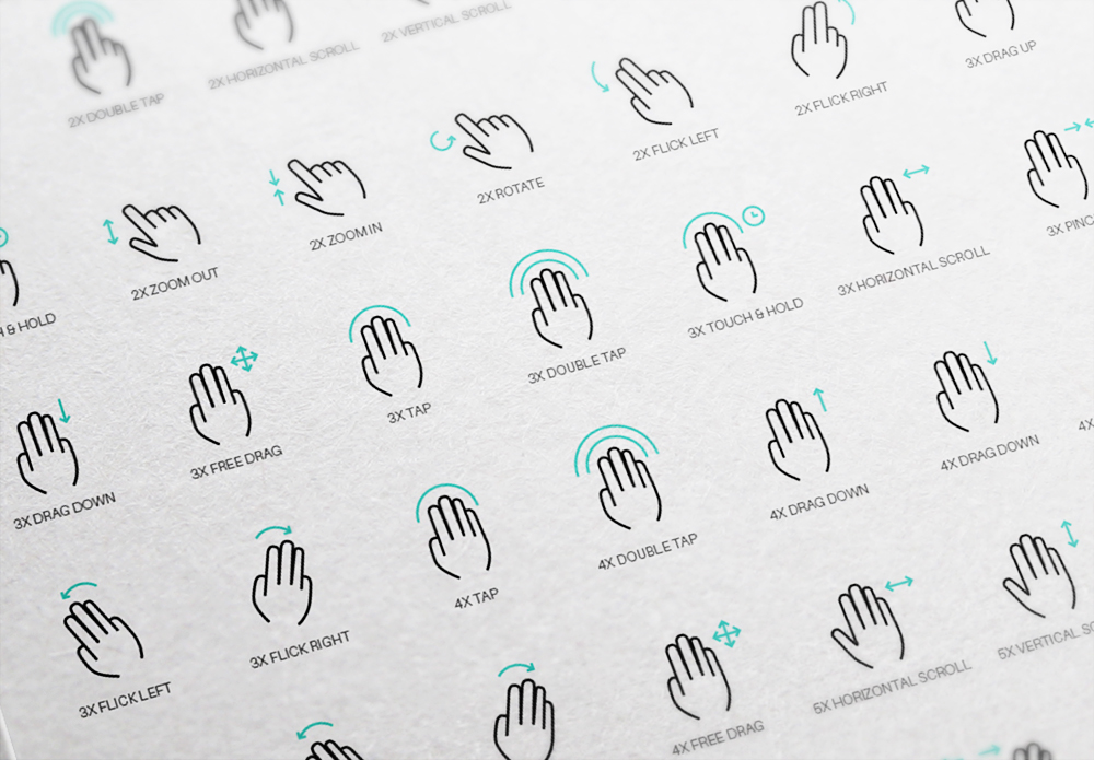 Gesture icons